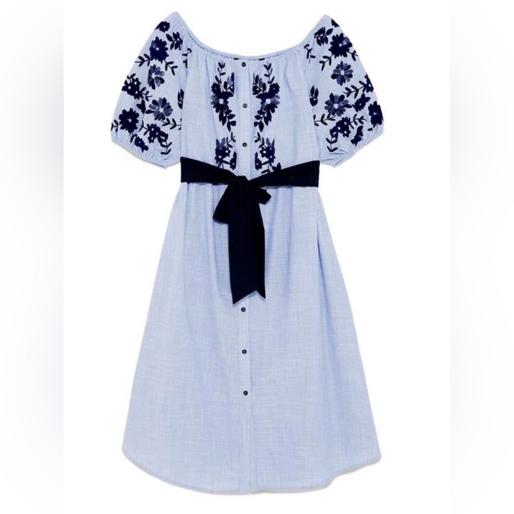 Zara Floral Off Shoulder Dress ASO Kate Middleton - Picture 7 of 9